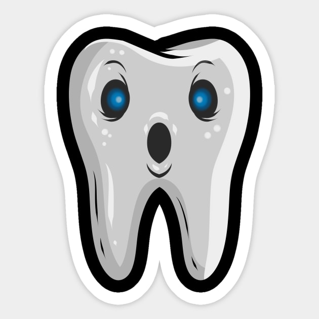 Wondering Dentists Tooth Ghost Halloween Sticker by SinBle